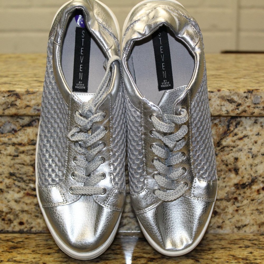 Silver Steve Madden Platform Sneaker